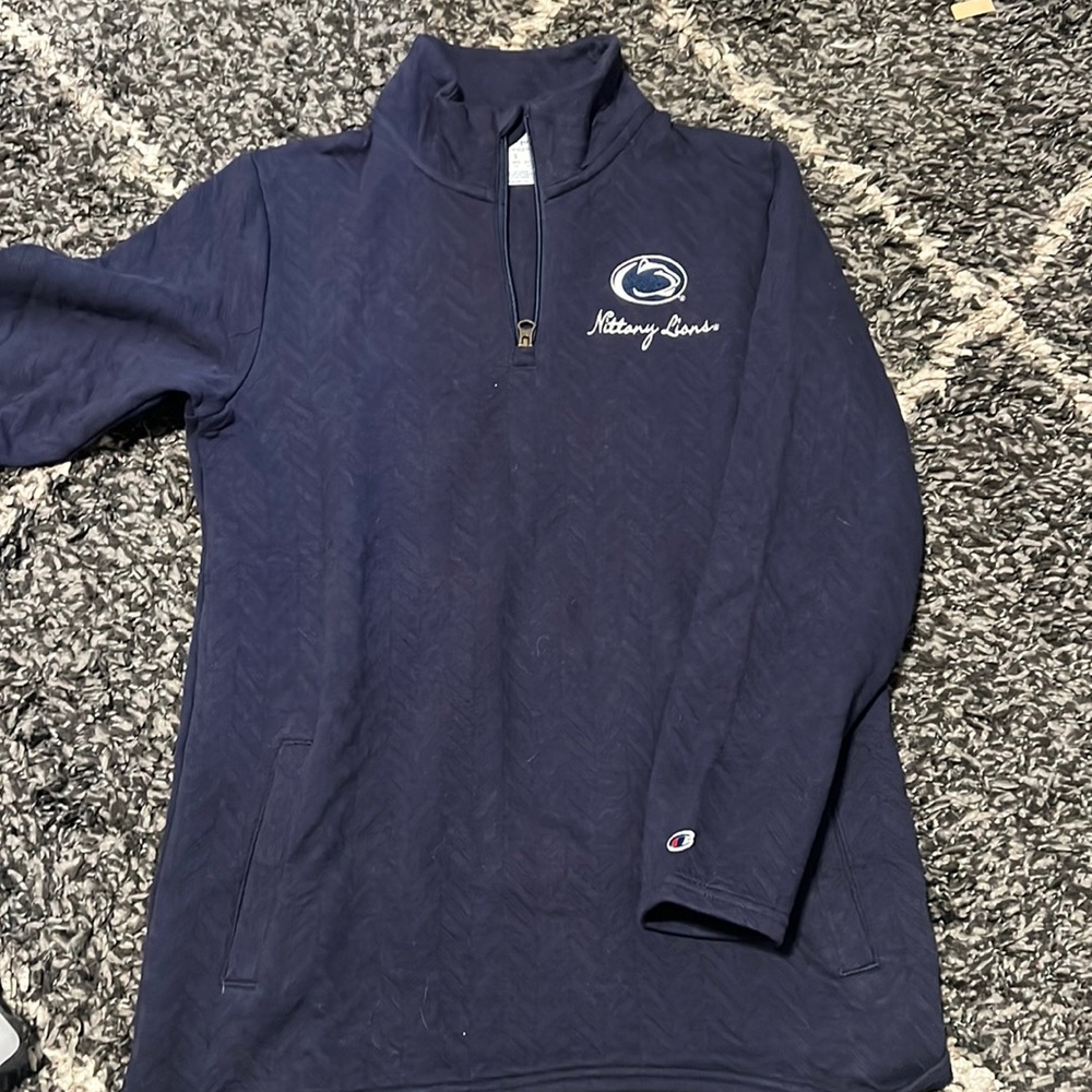 Penn state small quarter zip sweatshirt champion with pockets